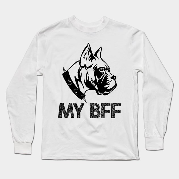 Yorkshire terrier is my best friend forever Long Sleeve T-Shirt by williamarmin